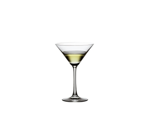 SPIEGELAU Vino Grande Martini filled with a drink on a white background