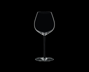 RIEDEL Fatto A Mano Pinot Noir Black R.Q. on a black background
