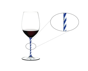 RIEDEL Fatto A Mano Cabernet/Merlot - blue white twisted - Hotel du Cap Eden Roc Edition 