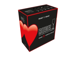 RIEDEL Heart To Heart Oaked Chardonnay in the packaging