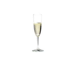 RIEDEL Champagne Tasting Set filled with a drink on a white background