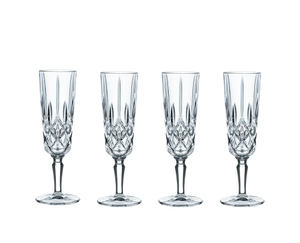 NACHTMANN Noblesse Champagne Glass filled with a drink on a white background