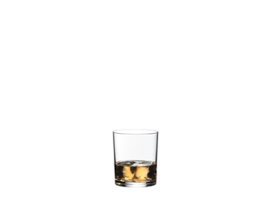 RIEDEL Manhattan Single Old Fashioned filled with a drink on a white background
