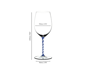 RIEDEL Fatto A Mano Cabernet/Merlot - blue white twisted - Hotel du Cap Eden Roc Edition 