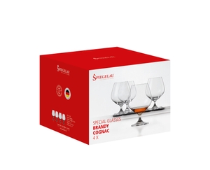 SPIEGELAU Special Glasses Cognac en el embalaje
