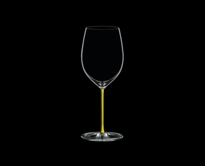RIEDEL Fatto A Mano Cabernet/Merlot Yellow on a black background
