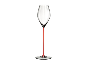 RIEDEL High Performance Champagne Glass Red on a white background