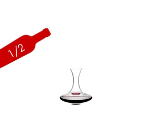 RIEDEL Ultra Mini Decanter filled with a drink on a white background
