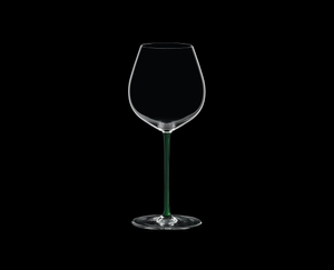 RIEDEL Fatto A Mano Pinot Noir Green on a black background