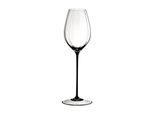RIEDEL High Performance Riesling - black filled with a drink on a white background