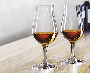 Two unfilled SPIEGELAU Special Glasses Whisky Snifter side by side on white background