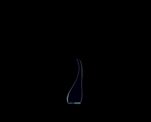 RIEDEL Decanter Cornetto Single R.Q. on a black background