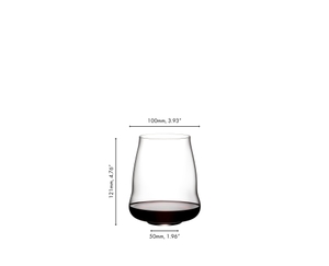 The whole SL RIEDEL Stemless Wings range lined up on a grey background. 