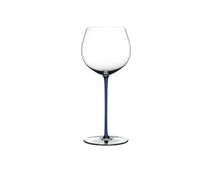 RIEDEL Fatto A Mano Chardonnay (im Fass gereift) Blau R.Q. auf weißem Hintergrund