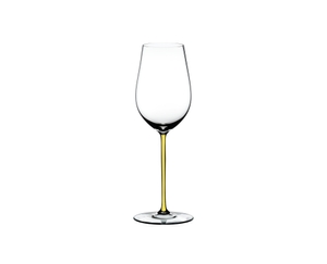 RIEDEL Fatto A Mano Riesling/Zinfandel Yellow on a white background