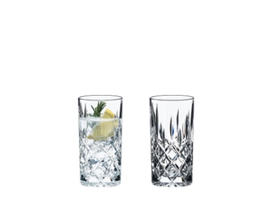RIEDEL Tumbler Collection Spey Long Drink filled with a drink on a white background