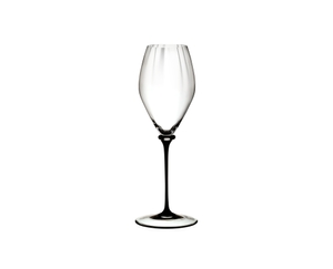 RIEDEL Fatto A Mano Performance Champagne Glass Black Stem on a white background