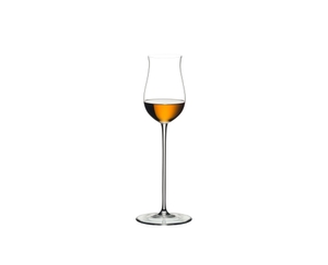 RIEDEL Veritas Spirits filled with a drink on a white background