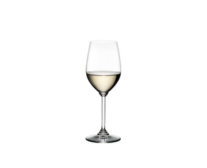 RIEDEL Wine Riesling/Zinfandel filled with a drink on a white background