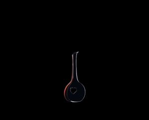 RIEDEL Decanter Black Tie Bliss Red R.Q. on a black background