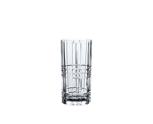 NACHTMANN Square Vase - 28cm | 11.063in filled with a drink on a white background