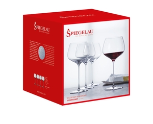 SPIEGELAU Willsberger Anniversary Burgundy in the packaging