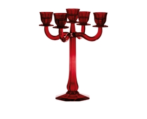 NACHTMANN Ravello 5-Armed Candleholder Copper Ruby on a white background