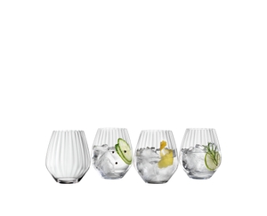 SPIEGELAU Special Glasses Gin & Tonic filled with a drink on a white background