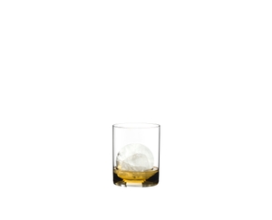 RIEDEL Bar Whisky filled with a drink on a white background
