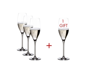 RIEDEL Vinum Cuvée Prestige filled with a drink on a white background