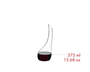 RIEDEL Cornetto Mini Decanter filled with a drink on a white background