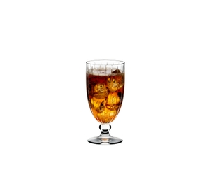 RIEDEL Sunshine Beer/Iced Beverage filled with a drink on a white background
