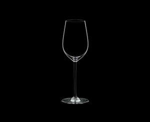 RIEDEL Fatto A Mano Riesling/Zinfandel Black on a black background