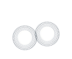 NACHTMANN Bossa Nova Plate - small 23cm | 9.055in filled with a drink on a white background