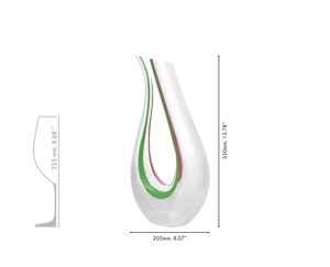 RIEDEL Amadeo Decanter éd. Itali - Vert / Blanc / Rouge 