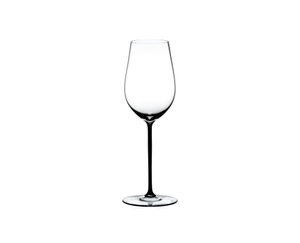 RIEDEL Fatto A Mano Riesling/Zinfandel Black R.Q. on a white background