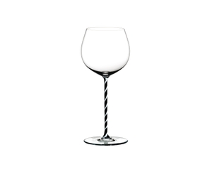 RIEDEL Fatto A Mano Chardonnay (im Fass gereift) Schwarz & Weiß R.Q. auf weißem Hintergrund