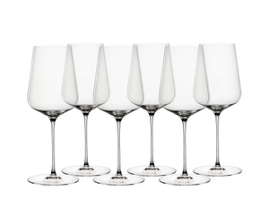 6 SPIEGELAU Definition Universal glasses stand slightly offset side by side
