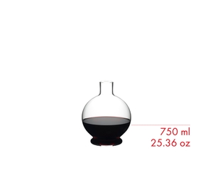 RIEDEL Marne Decanter filled with a drink on a white background