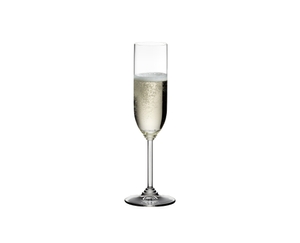 RIEDEL Wine Champagne Glass filled with a drink on a white background