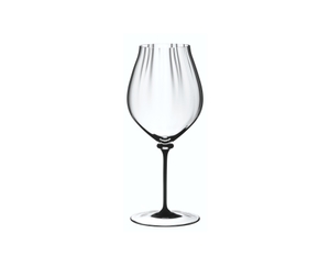 RIEDEL Fatto A Mano Performance Pinot Noir Black Stem on a white background