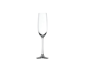 SPIEGELAU Salute Champagnerglas gefüllt mit einem Getränk auf weißem Hintergrund