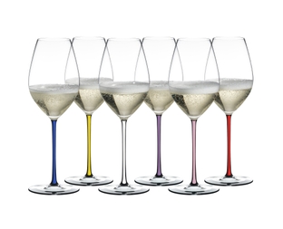 RIEDEL Fatto A Mano Champagne Wine Glass - turquoise