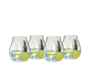 Riedel Personalized O Stemless Gin Glass Set 2024 / Custom Engraved Gin and Tonic Glasses for Cocktails, Mixed Drinks Home Bar Accessories