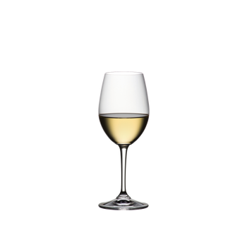 RIEDEL Degustazione White Wine filled with a drink on a white background