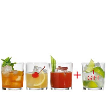 SPIEGELAU Special Glasses Mixdrink filled with a drink on a white background