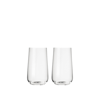 Two unfilled Spiegelau Capri Long Drink glasses side by side.