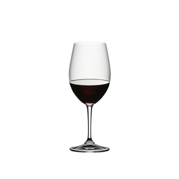 RIEDEL Degustazione Red Wine filled with a drink on a white background