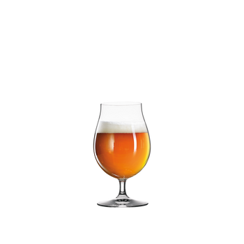 SPIEGELAU Beer Classics Beer Tulip filled with a drink on a white background