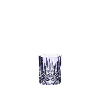 An unfilled RIEDEL Laudon Violet tumbler on white background